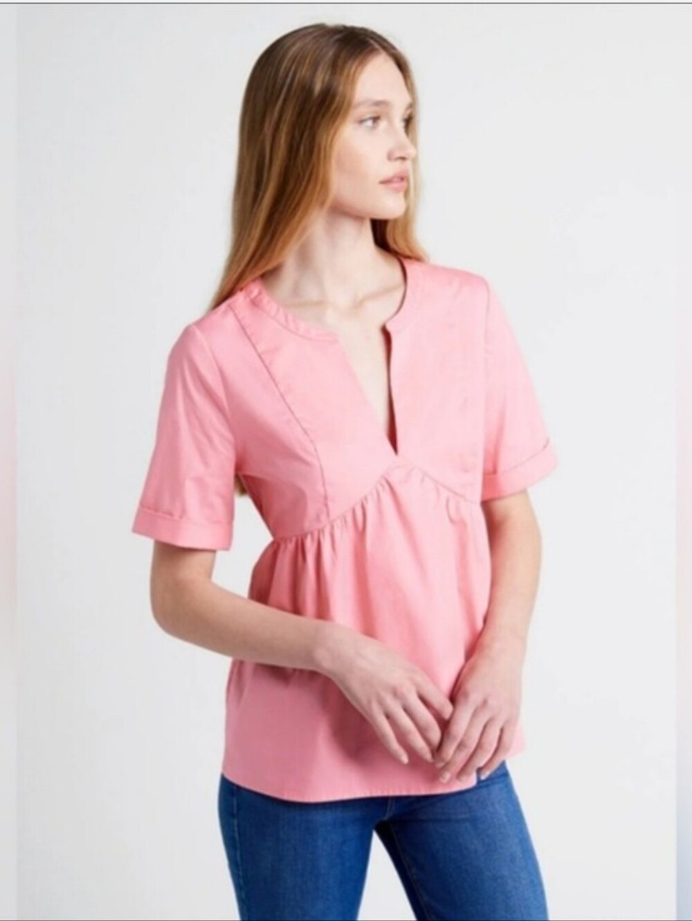NWT Modcloth Pink Lightweight Cotton Top Blouse